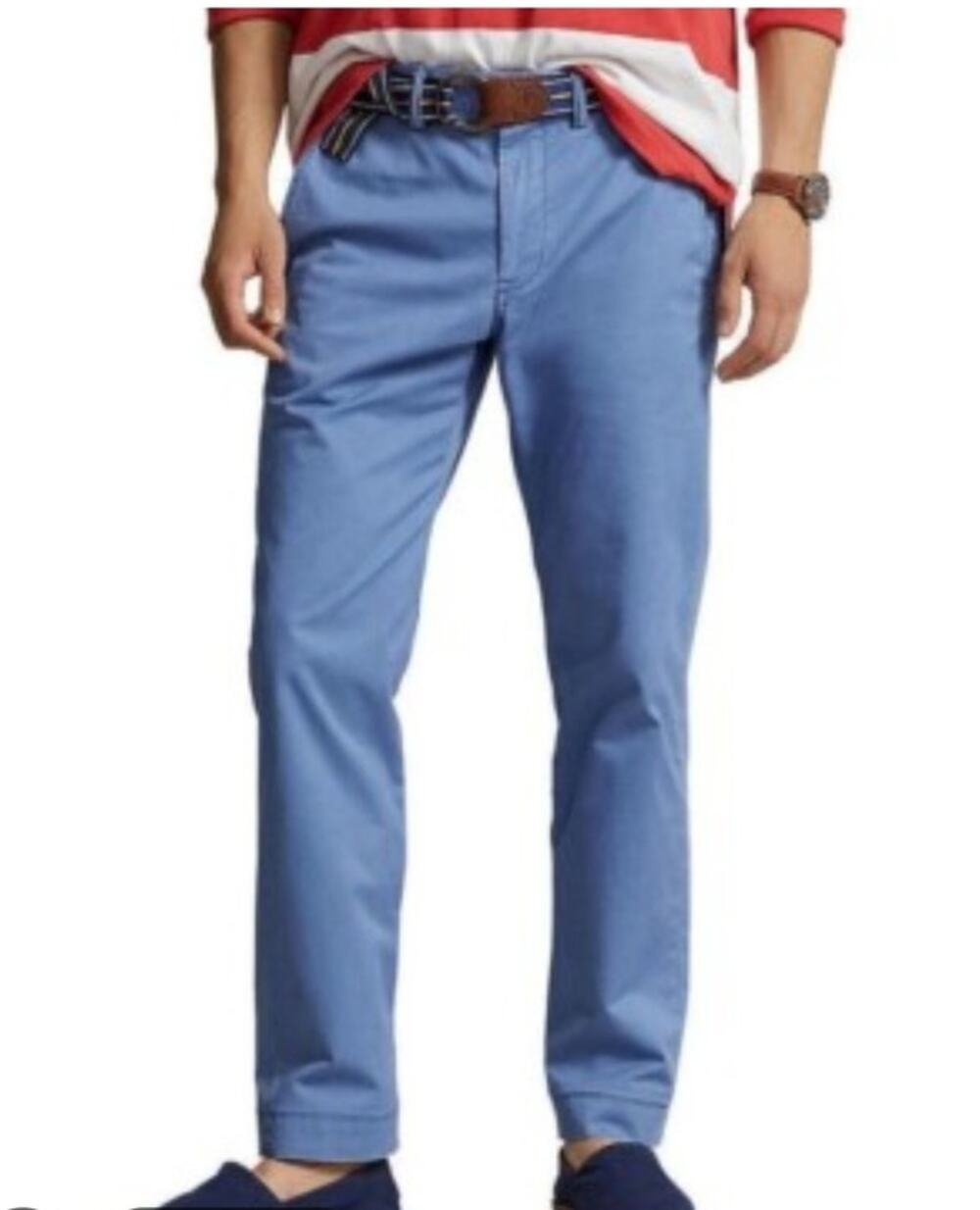 Polo Ralph Lauren Stretch Classic Fit Cotton Blend Chino Pants Pony 50B×30 Blue
